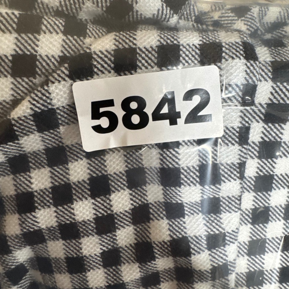 Belle Kim Gravel Gingham Capri Pants XXS Black White Cropped Minimal Casual‎ - Picture 8 of 8